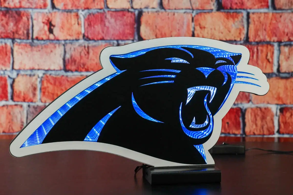 NFL LED Infinity Logo Light - Carolina Panthers