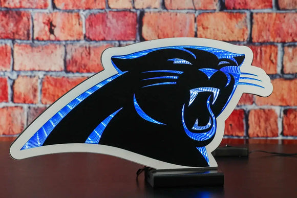 NFL LED Infinity Logo Light - Carolina Panthers