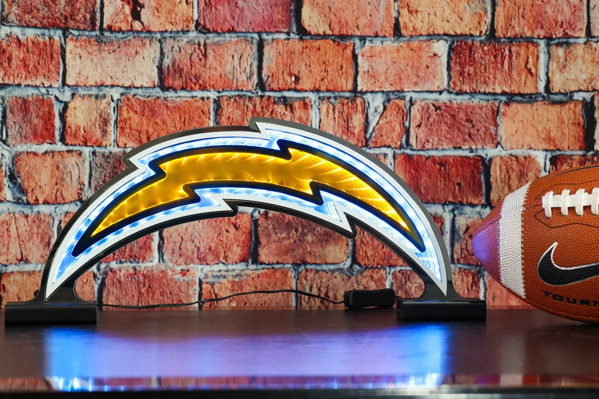 NFL LED Infinity Logo Light - Los Angeles Chargers – Green Gridiron, Inc.