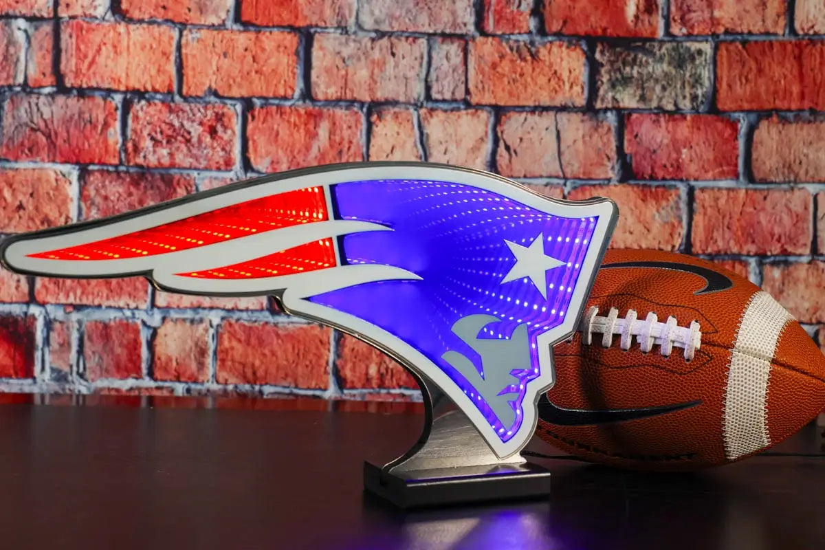 desktop new england patriots football helmet neon light PatriotsLED Infinity Logo You will receive it in the mail once it has been confirmed that the project has been completed The New England Patriots Neon