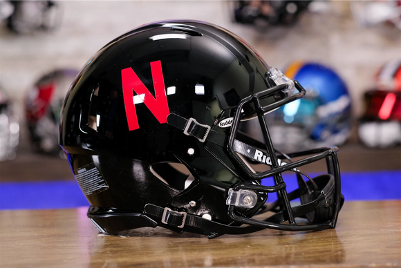 Casco Nebraska Cornhuskers Riddell Speed ​​Authentic - Negro