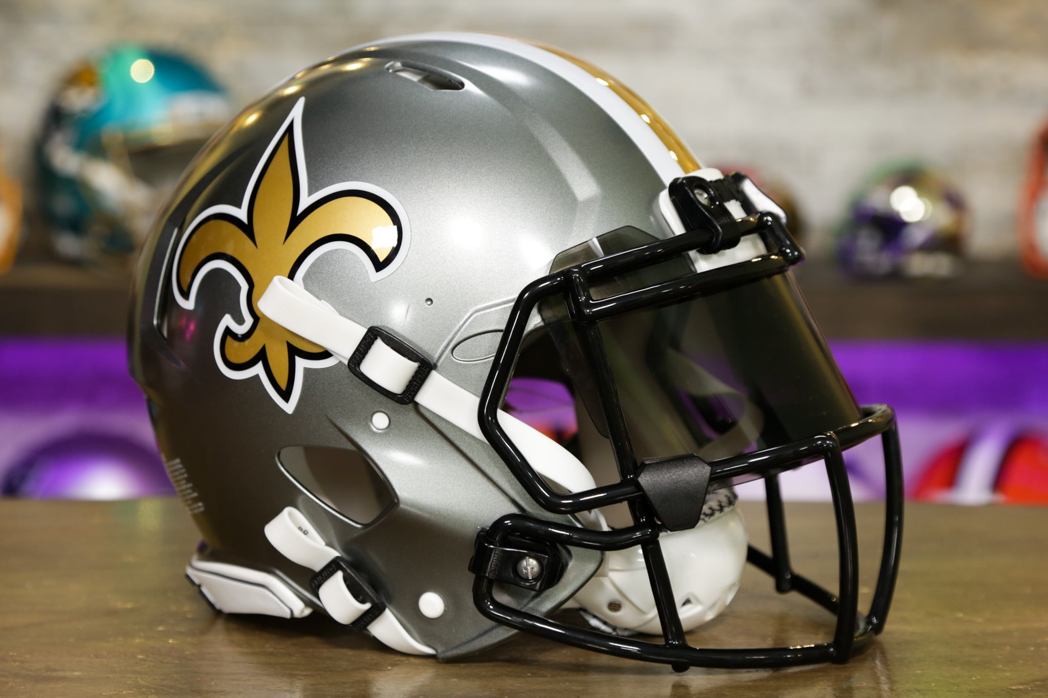bike helmets new orleans New Orleans Saints Riddell Speed Authentic Helmet