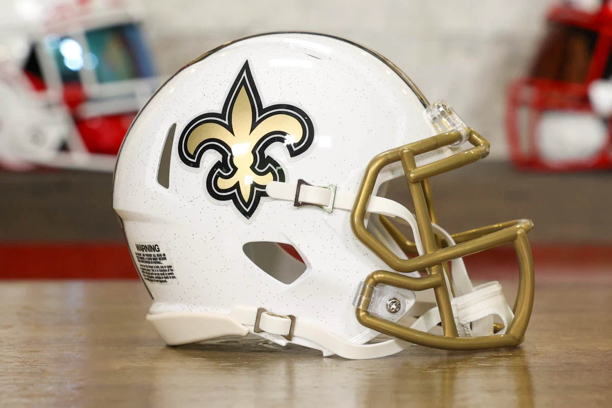 New Orleans Saints Riddell Speed Mini Helmet - White Alternate