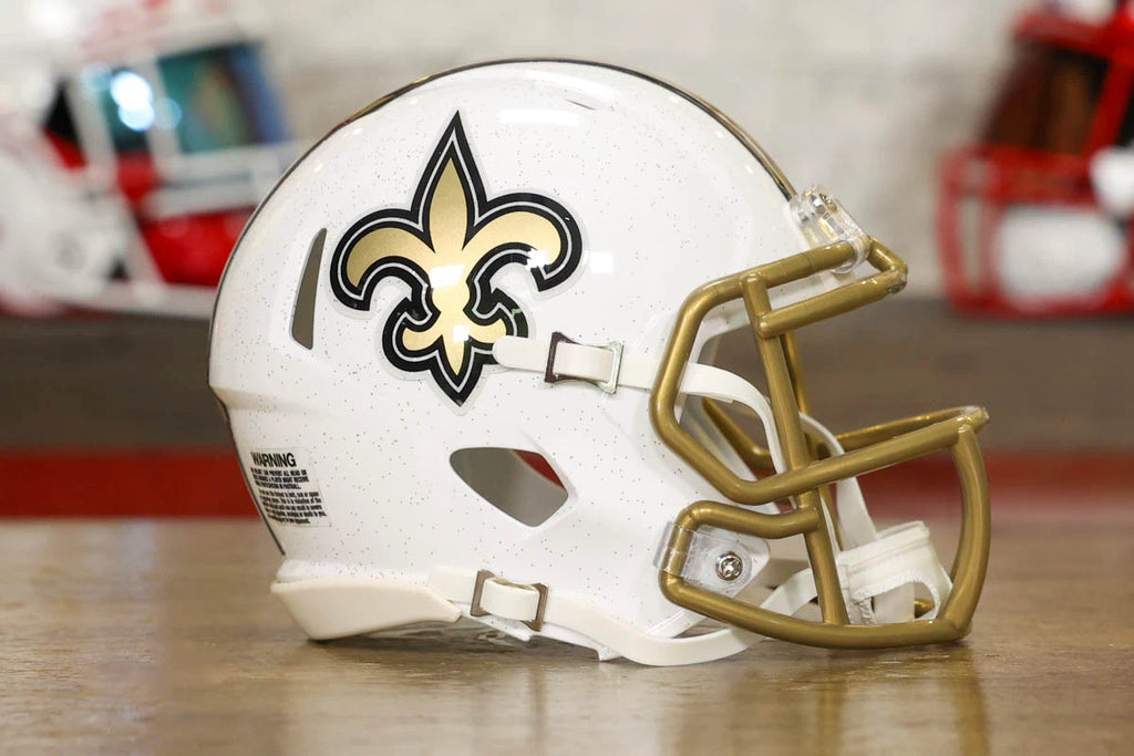 extra small white football helmet New Orleans Saints Riddell Speed Mini Helmet