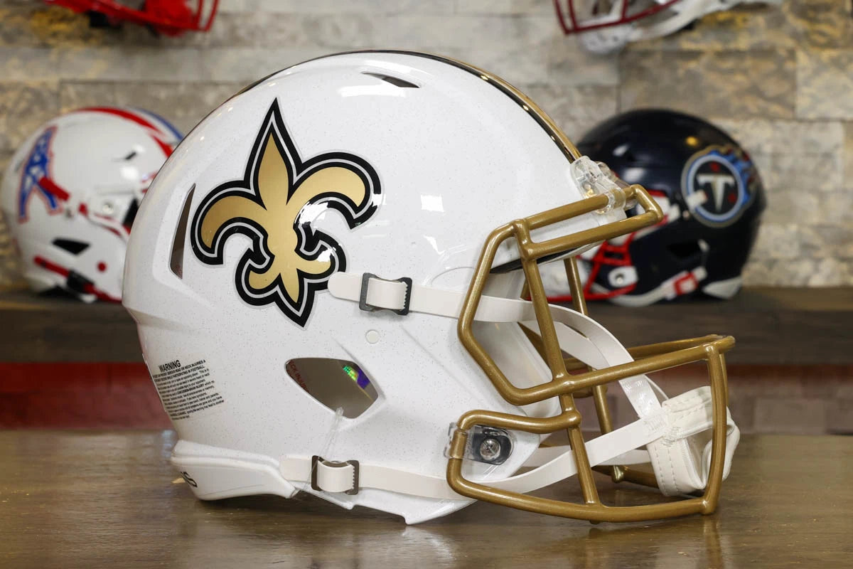New Orleans Saints Riddell Speed Authentic Helmet - White Alternate