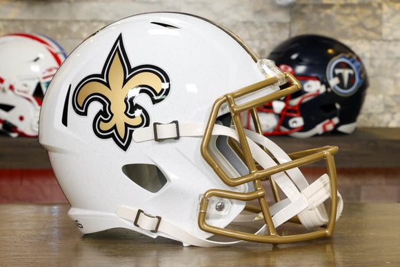 New Orleans Saints Riddell Speed Display Helmet - White Alternate