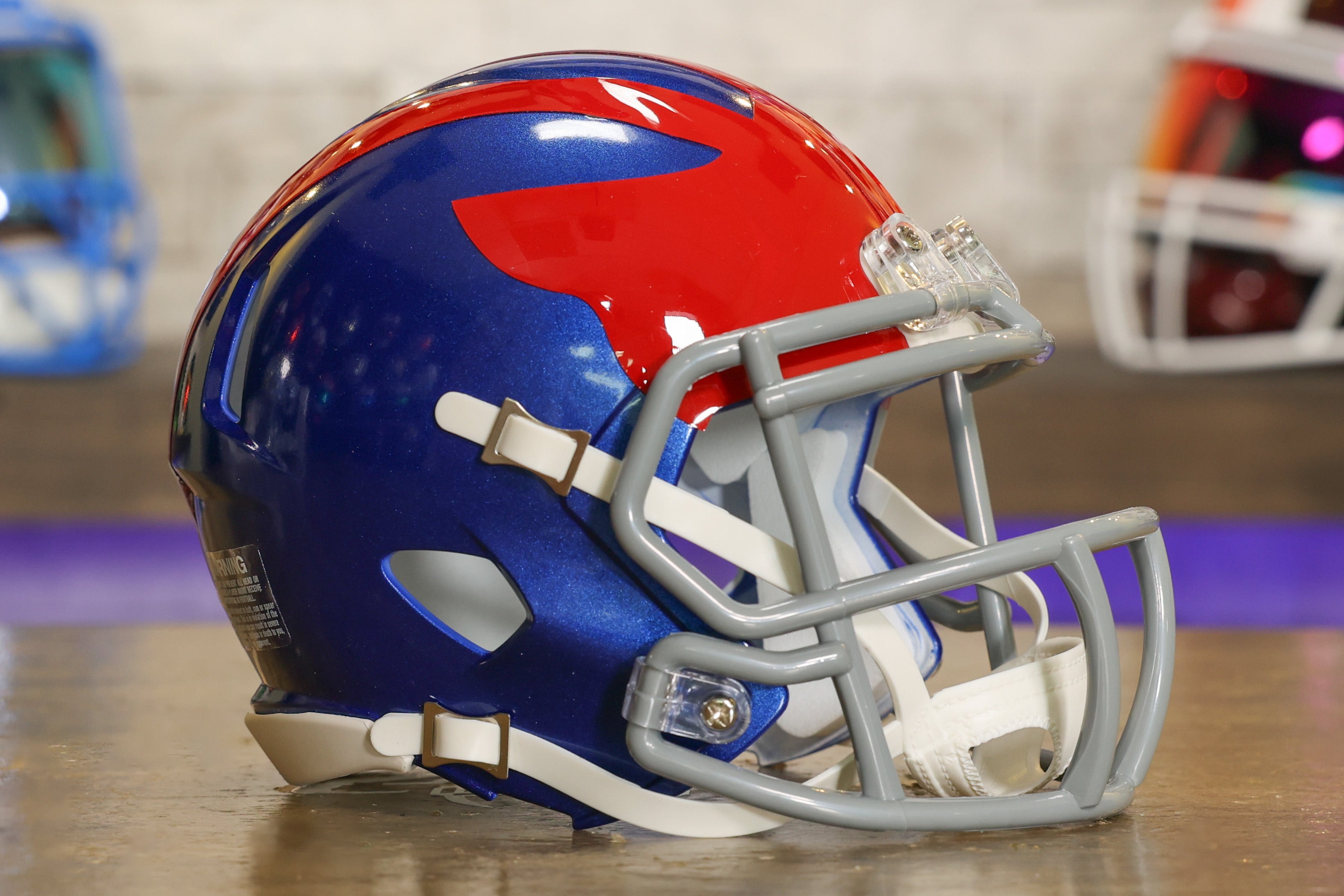custom football mini helmets New York Giants Riddell Speed Mini Helmet