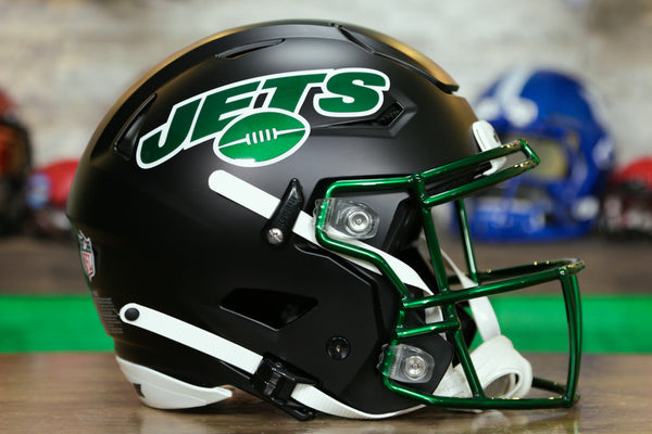New York Jets Riddell SpeedFlex Helmet - Stealth Black Alternate