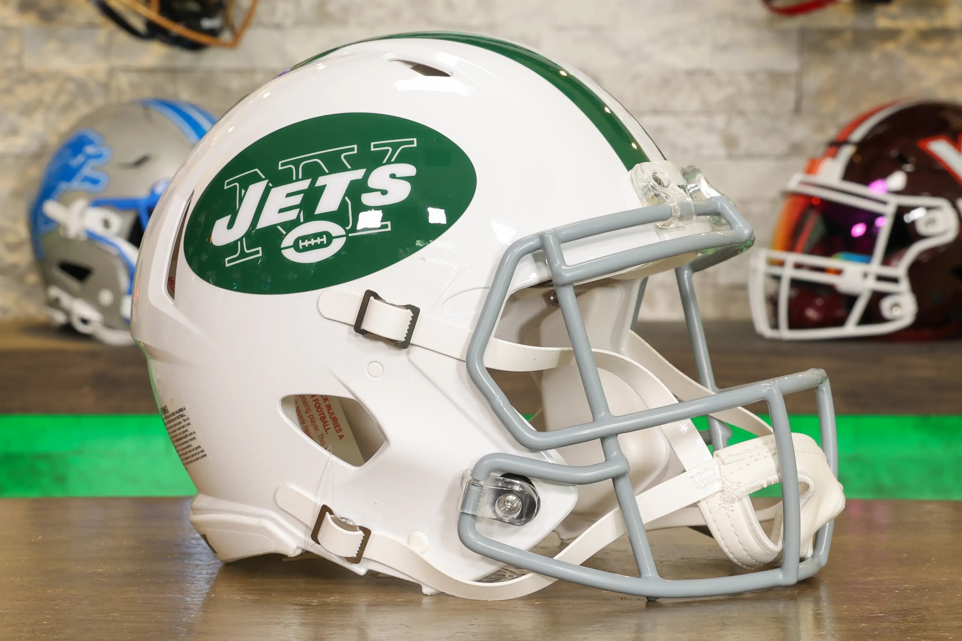 New York Jets Riddell Speed Authentic Helmet Classic White Alternate