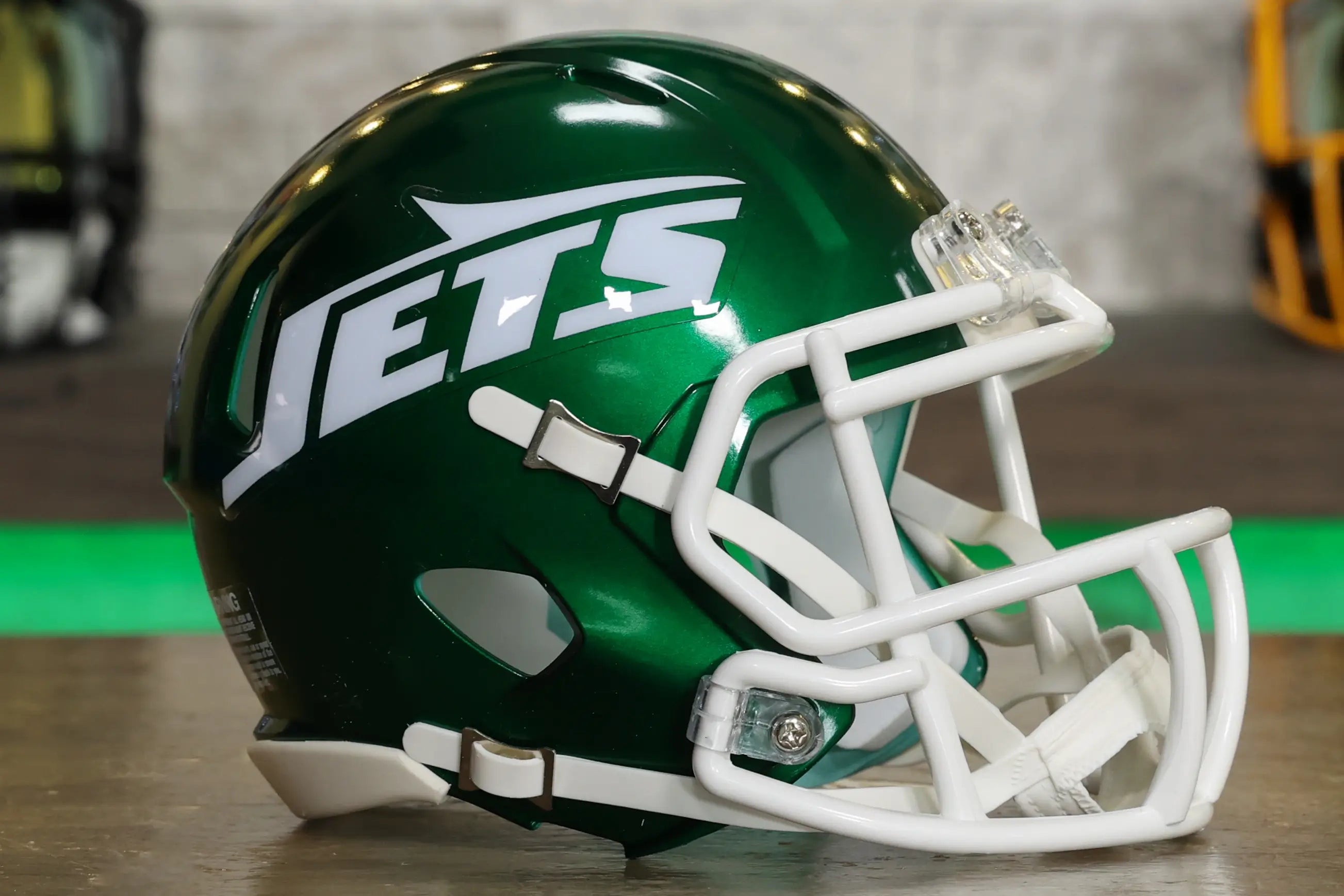 Jets Rave Helmet Jets Helmets Trends NFL New York Jets Neon Helmet 24 Poster