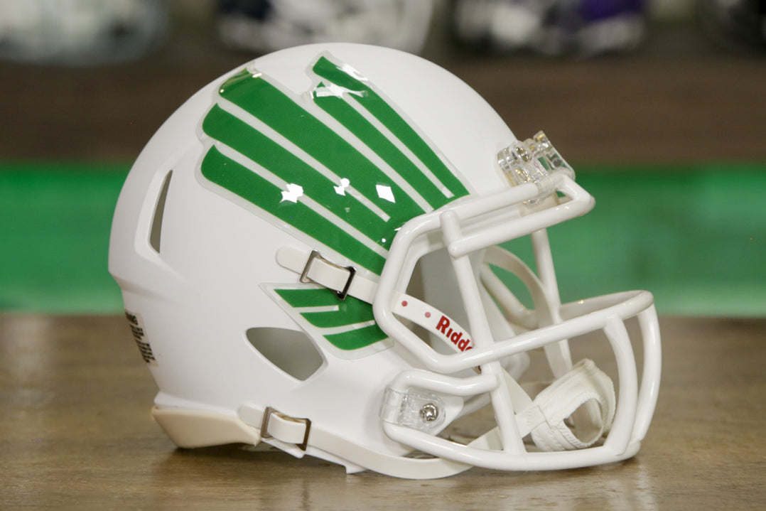 affordable football helmets North Texas Mean Green Mini Speed White