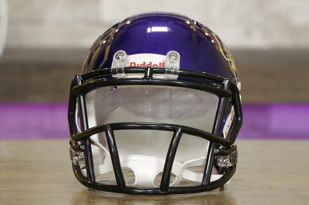 flat purple football helmet Northern Iowa Panthers Mini Speed