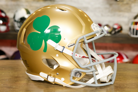authentic notre dame football helmet Fighting Irish Riddell Full Size Speed coated face mask Marcus Freeman Notre Dame Fighting