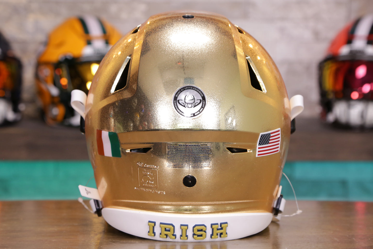 NOTRE DAME FIGHTING IRISH NCAA Riddell SPEED Full Size Replica Football Helmet E - Foto 1