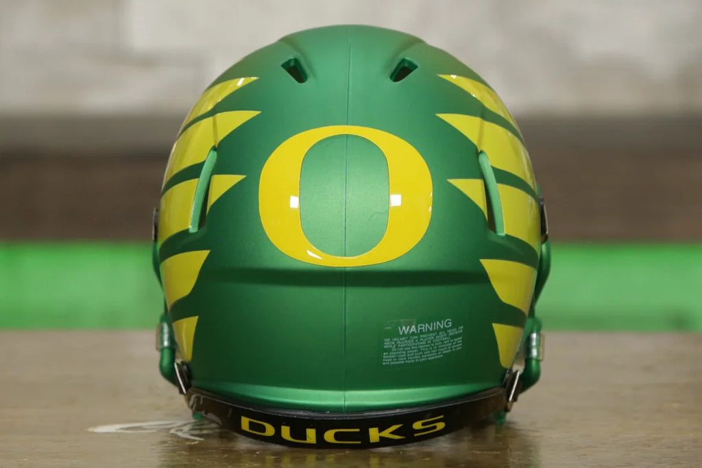 authentic oregon ducks football helmet Green Schutt NCAA College Mini Noah Whittington Autographed "Go Ducks!"