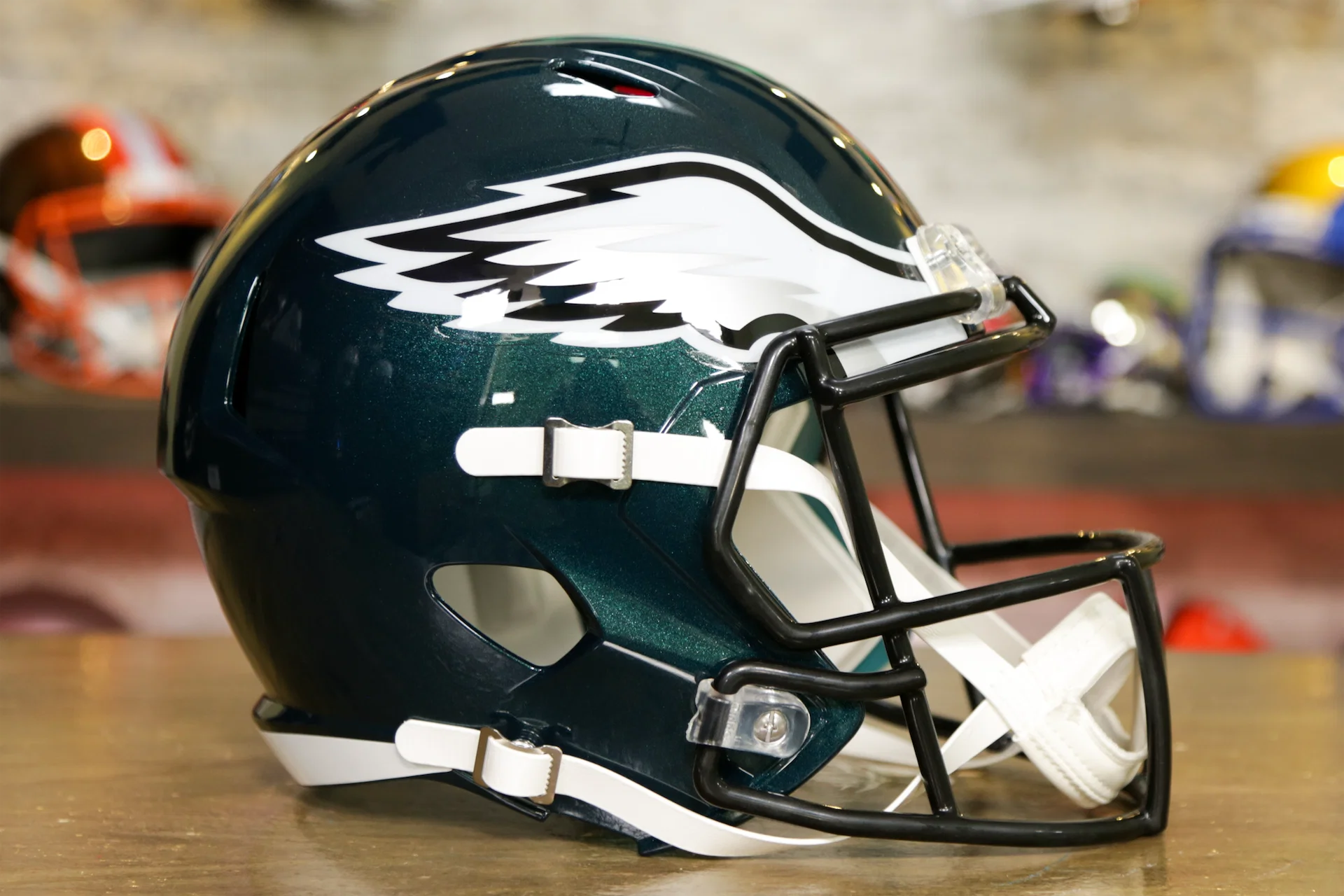 9 year old chep wearable football helmets philadelphia eagles Philadelphia Eagles Replica Speed