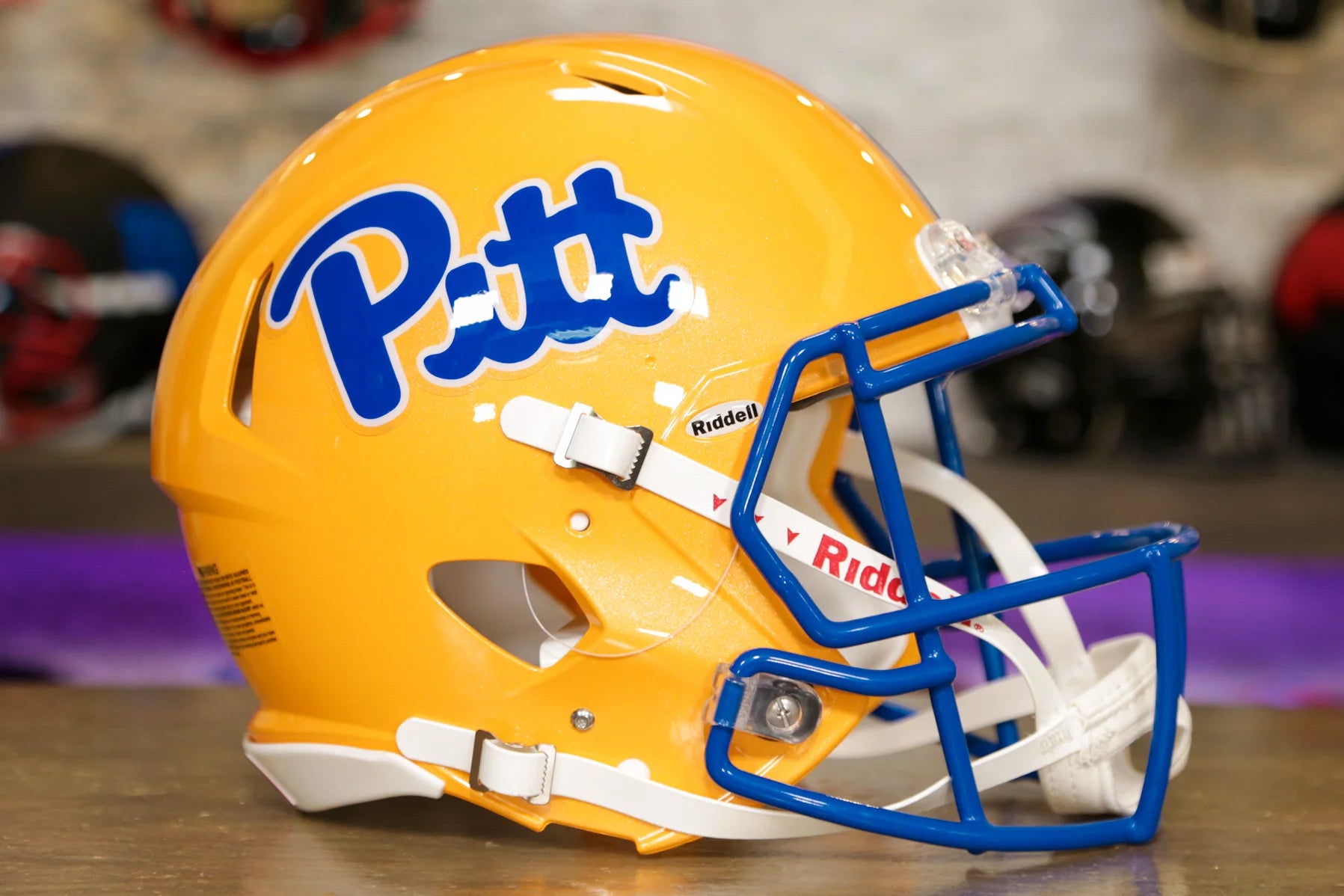 authentic pitt football helmet Pittsburgh Panthers Authentic Speed Full Size Football Helmet Gold