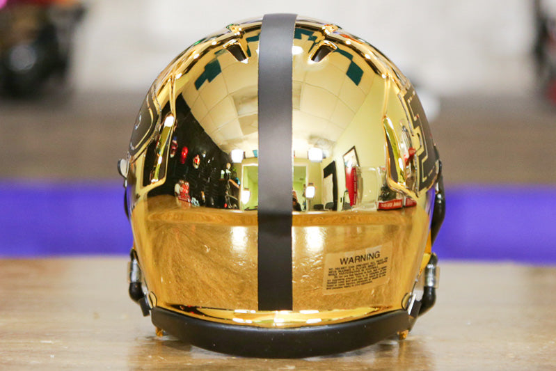 chrome gold football helmet Purdue Boilermakers Riddel Speed Mini Helmet