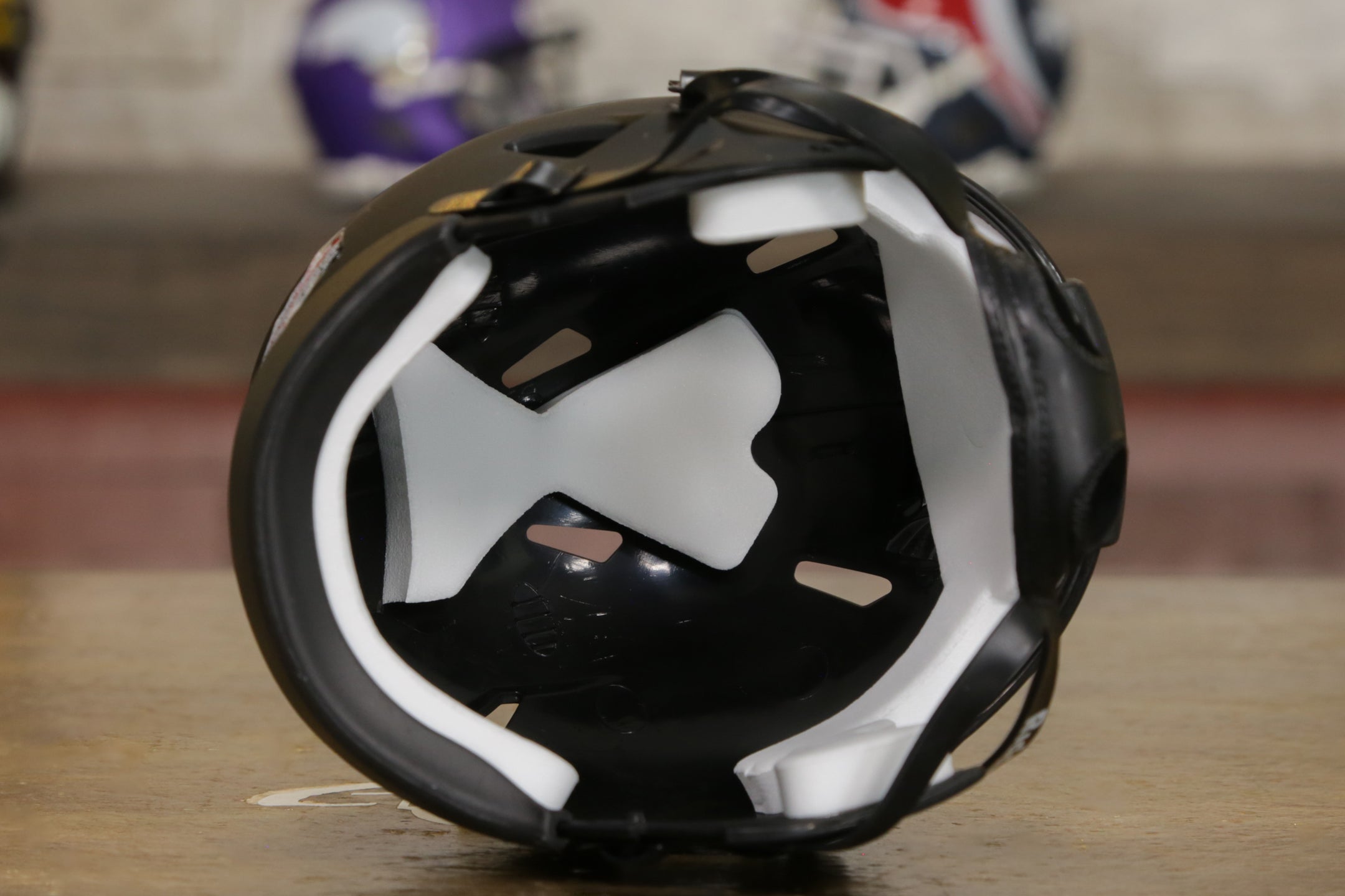 blank black football helmet Riddell Speed Blank Mini Helmet Shell