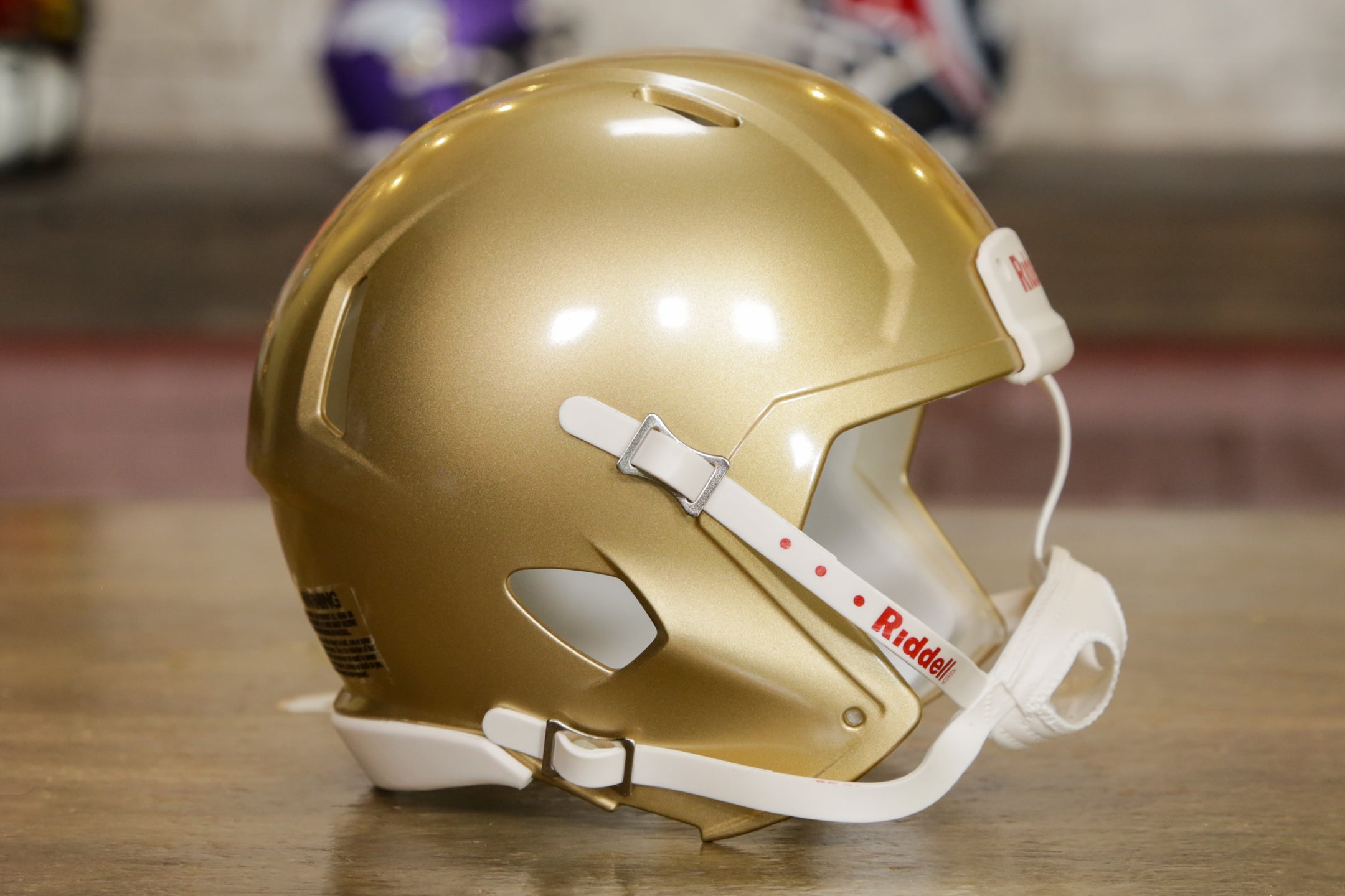 Riddell Speed Blank Mini Helmet Shell Vegas Gold