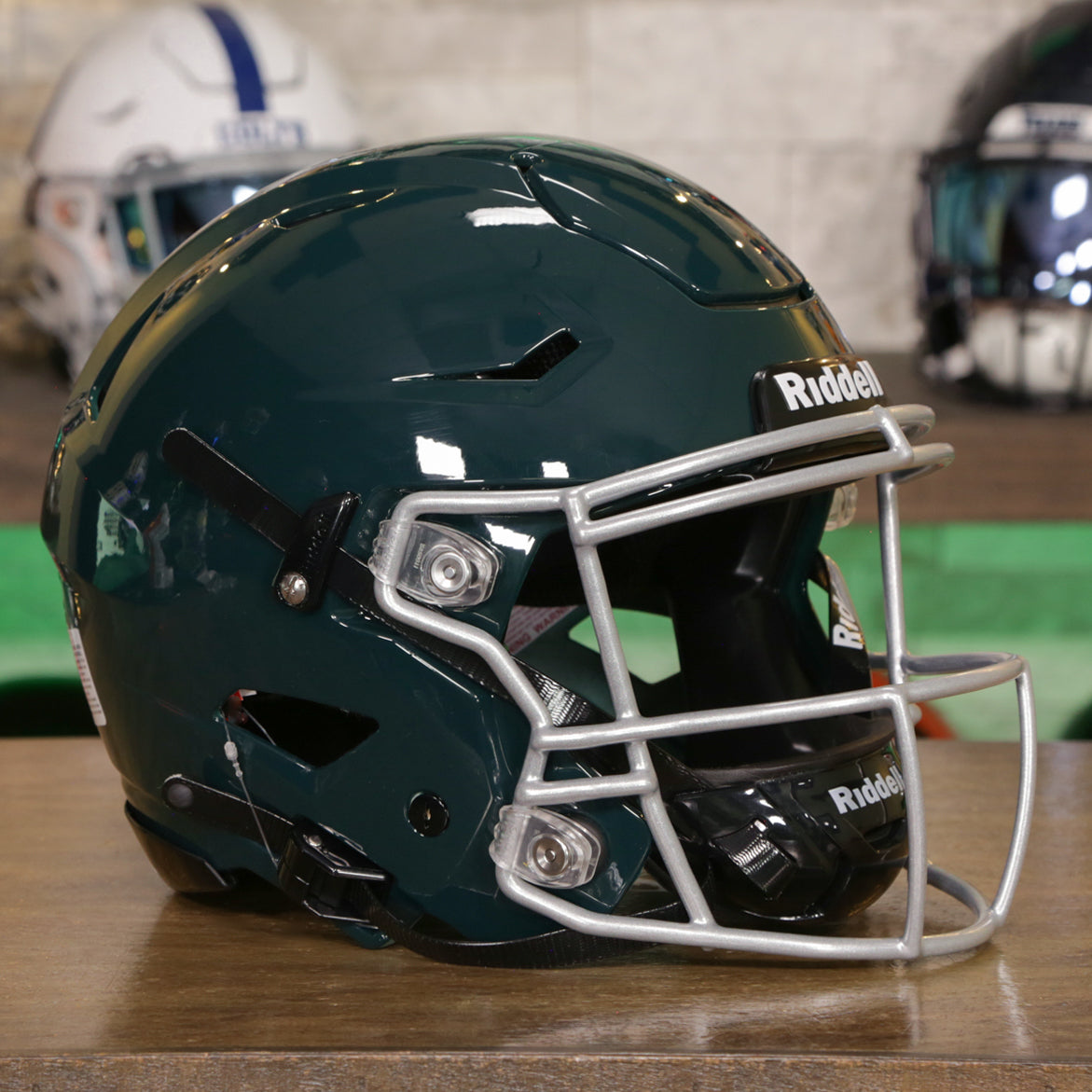 dark green speedflex helmet Riddell SpeedFlex Black Out - ADULT