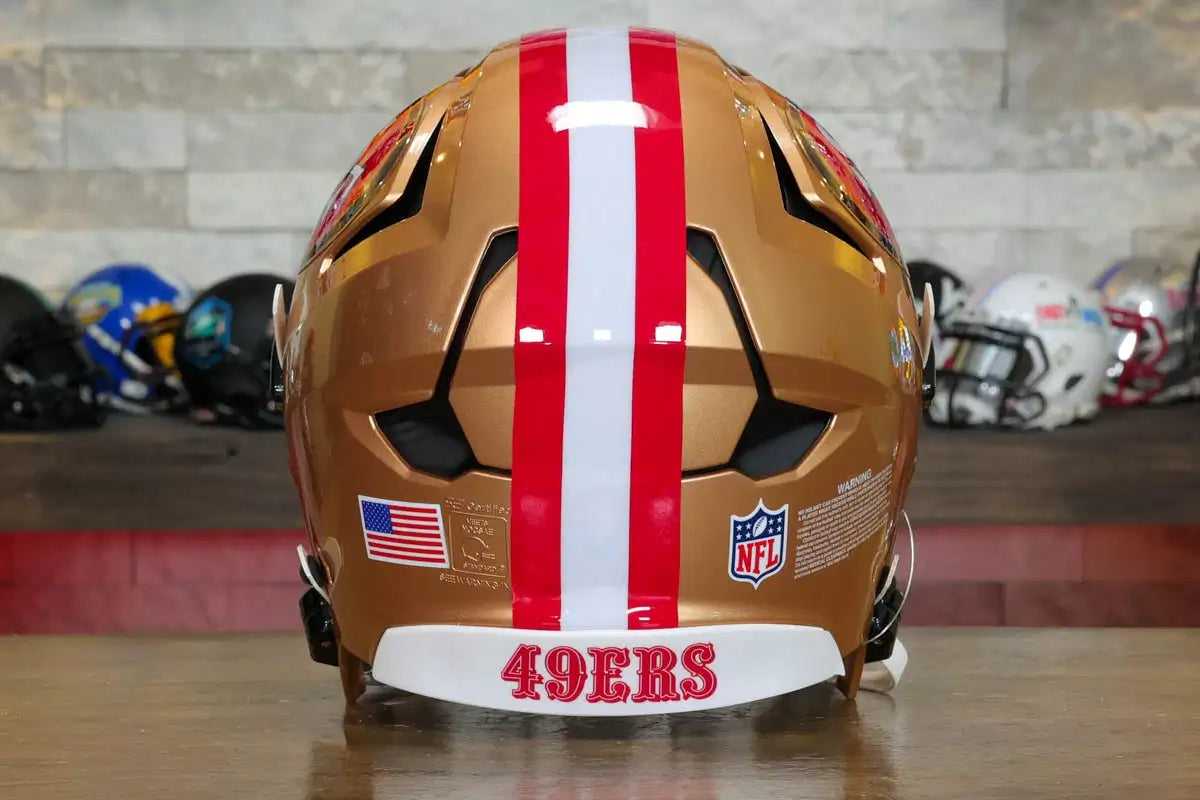 49ers football helmet back San Francisco Axiom Authentic Athleta has its fan-favorite Style:Travel Pack 4 35L NA-041125 point soft cup chinstrap