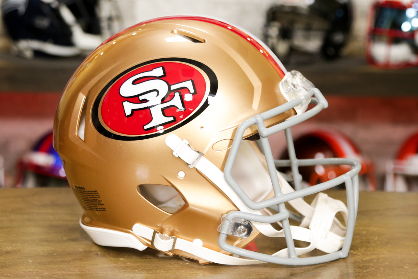 Riddell San Francisco 49ers Authentic Speed Helmet Riddell San Francisco 49ers Authentic Speed Helmet