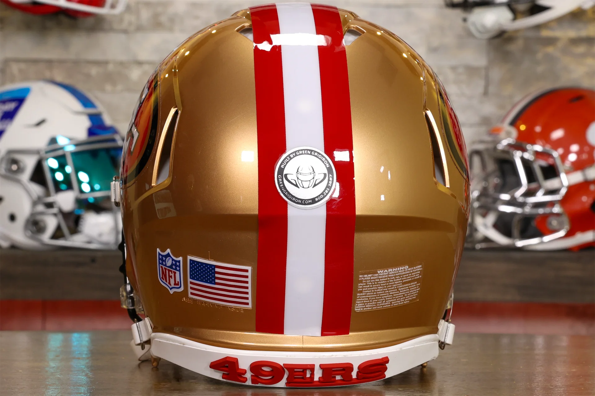San Francisco 49ers Riddell Speed Authentic Helmet - GG Edition  Green  Gridiron, Inc.