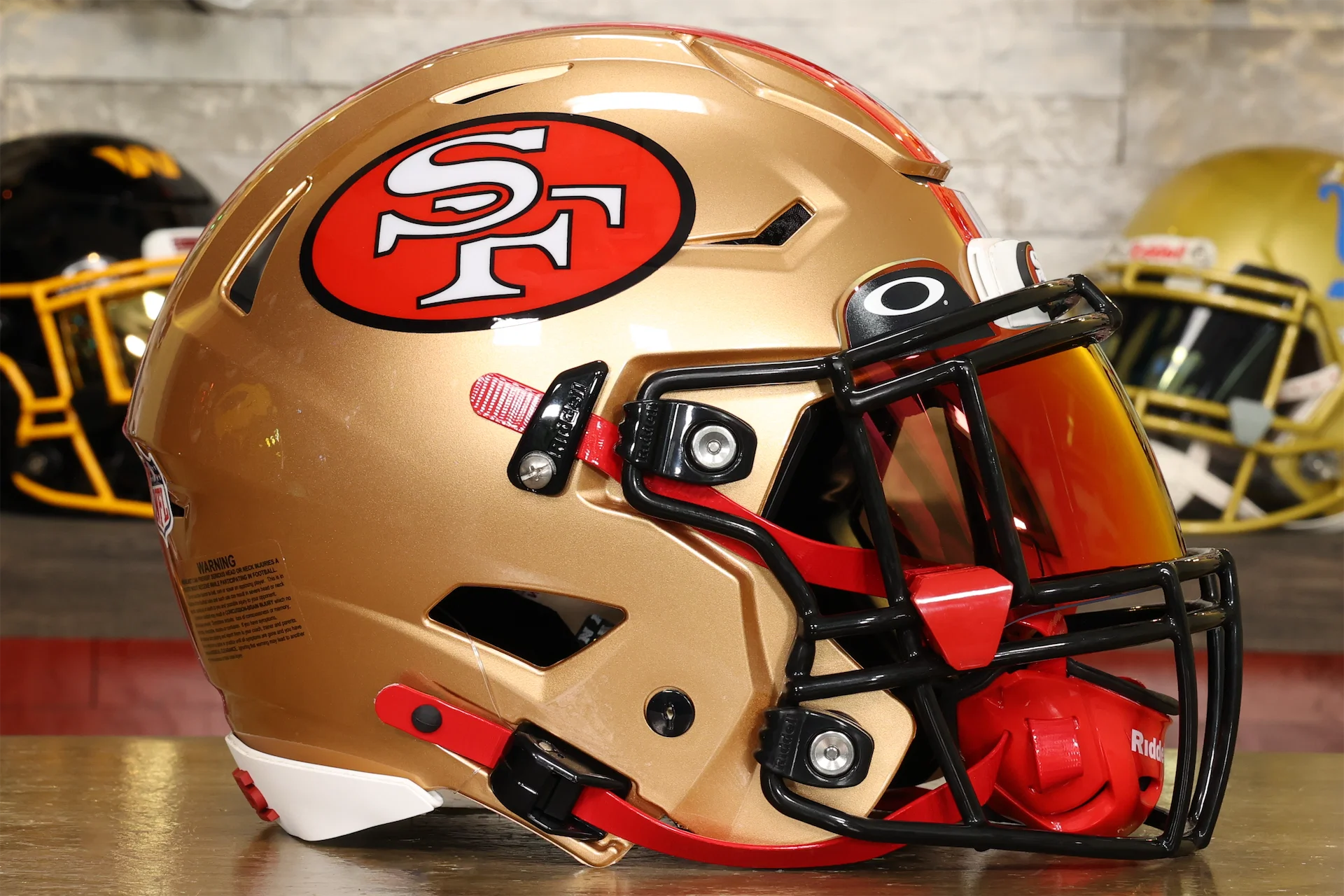 サンフランシスコ 49ers リデル スピードフレックス ヘルメット - GG サンフランシスコ 49ers リデル スピードフレックス ヘルメット - GG