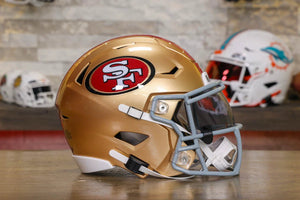 bike 49ers football helmets San Francisco Full Size Authentic SpeedFlex Helmet 2025 Break4Sports & Collectibles, LLC SP face mask Riddell San Francisco 49ers NFL