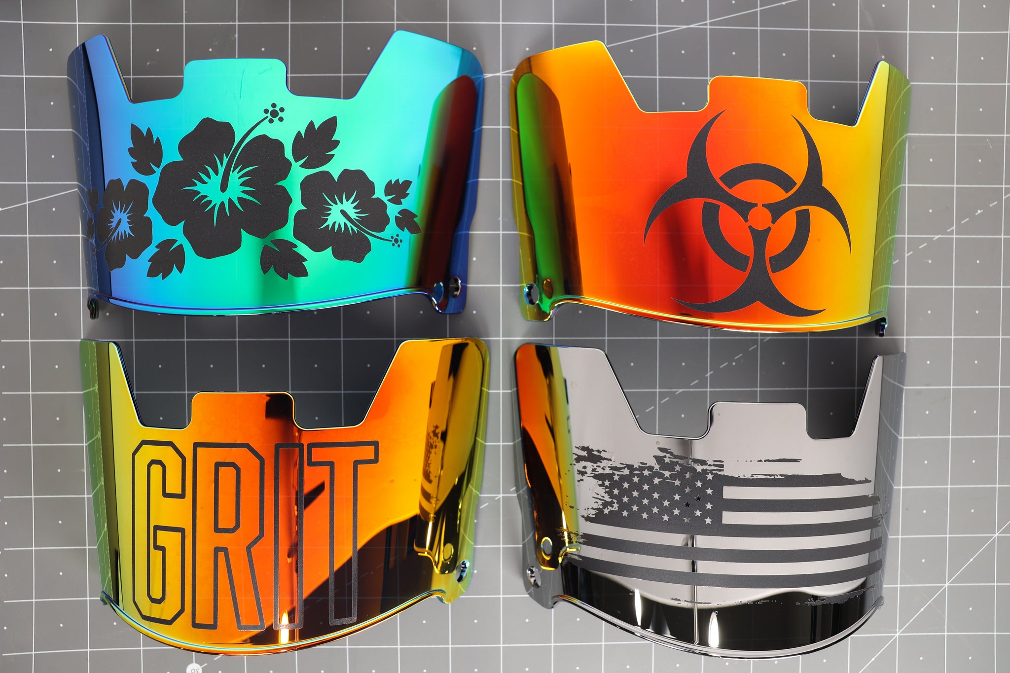 Designer Etched Visor