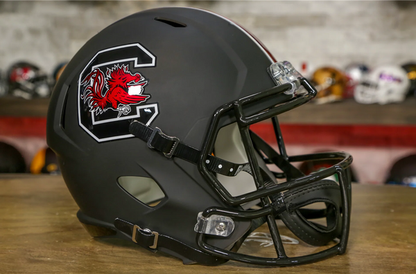 authentic south carolina football helmet Gamecocks Matte Black Riddell Speed Replica Full Size Ideal for autographs South Carolina Gamecocks Riddell LUNAR
