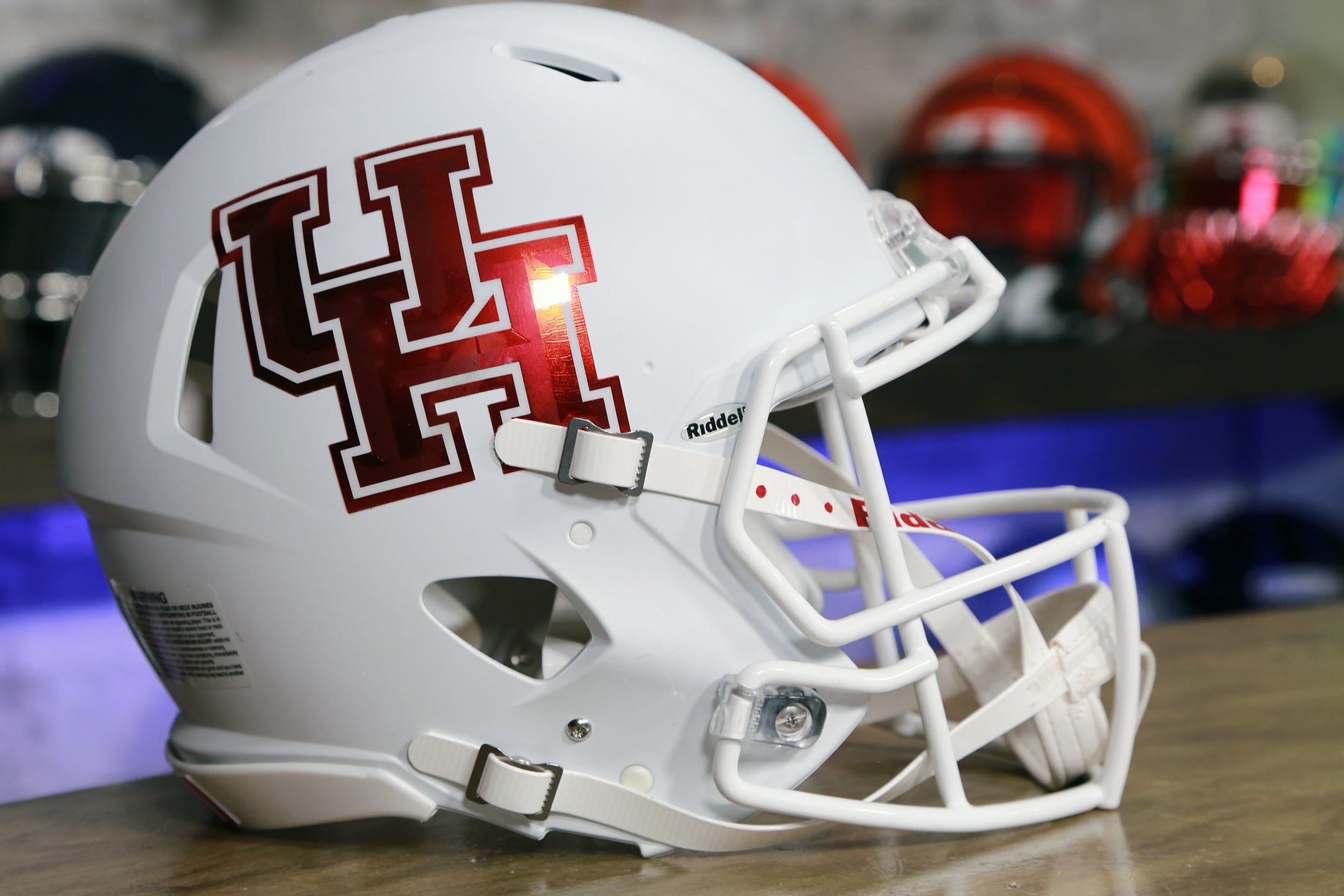 cougar football helmet Riddell Houston Cougars Matte White Speed Authentic Helmet
