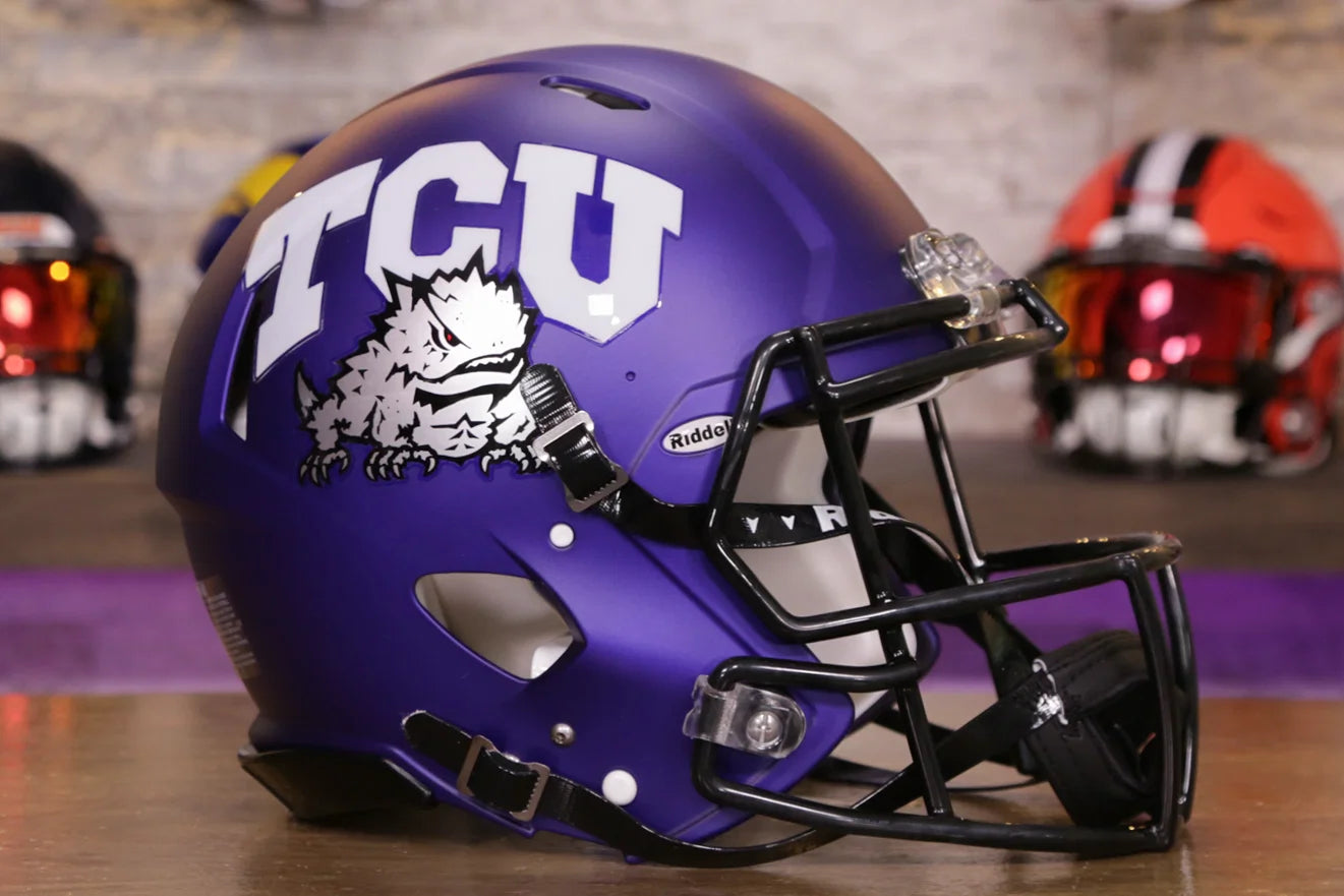 TCU Horned Frogs Riddell Speed Authentic Helmet Satin Purple