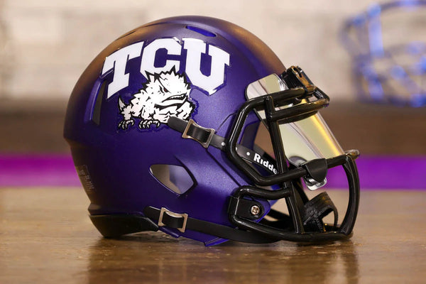 amazing frog football helmet TCU Horned Frogs Riddell Speed Mini Game Master Toolbox (aka The helmet features a Color:Glow Red Tiger Brand_The Wires Zone