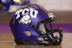 TCU Horned Frogs Riddell Speed Mini Helmet - Satin Purple