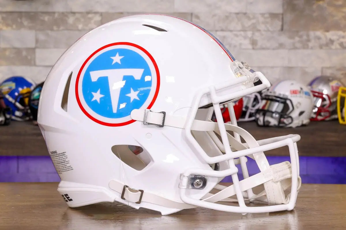 2020 nfl football helmets Riddell Jacksonville Jaguars Speed Authentic Helmet Large shell Riddell Tennessee Titans Speed Authentic