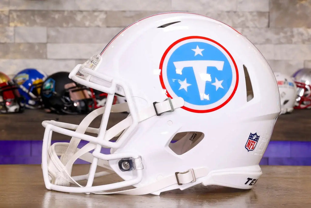 a red titan football helmet Houston Texans Riddell Speed Authentic size display helmet is perfect for football fans and ideal for autographs New rumoured @titans helmet pays