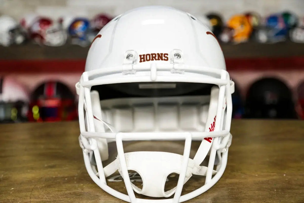buffalo horns football helmet Riddell Replica Full Size Speed Style Texas Longhorns Helmet