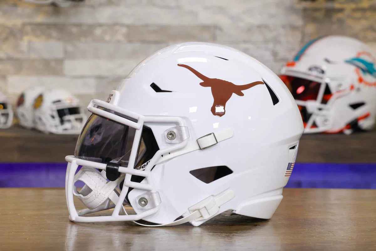 Show Your Team Spirit With This Riddell Revolution SPEED Mini Football Helmet – Texas Longhorns
