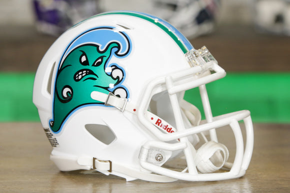 Tulane Green Wave Riddell Speed Mini Helmet - Angry Wave