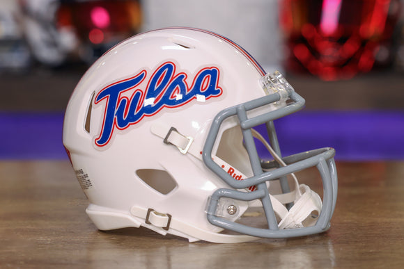 Tulsa Golden Hurricane Riddell Speed Mini Helmet - White