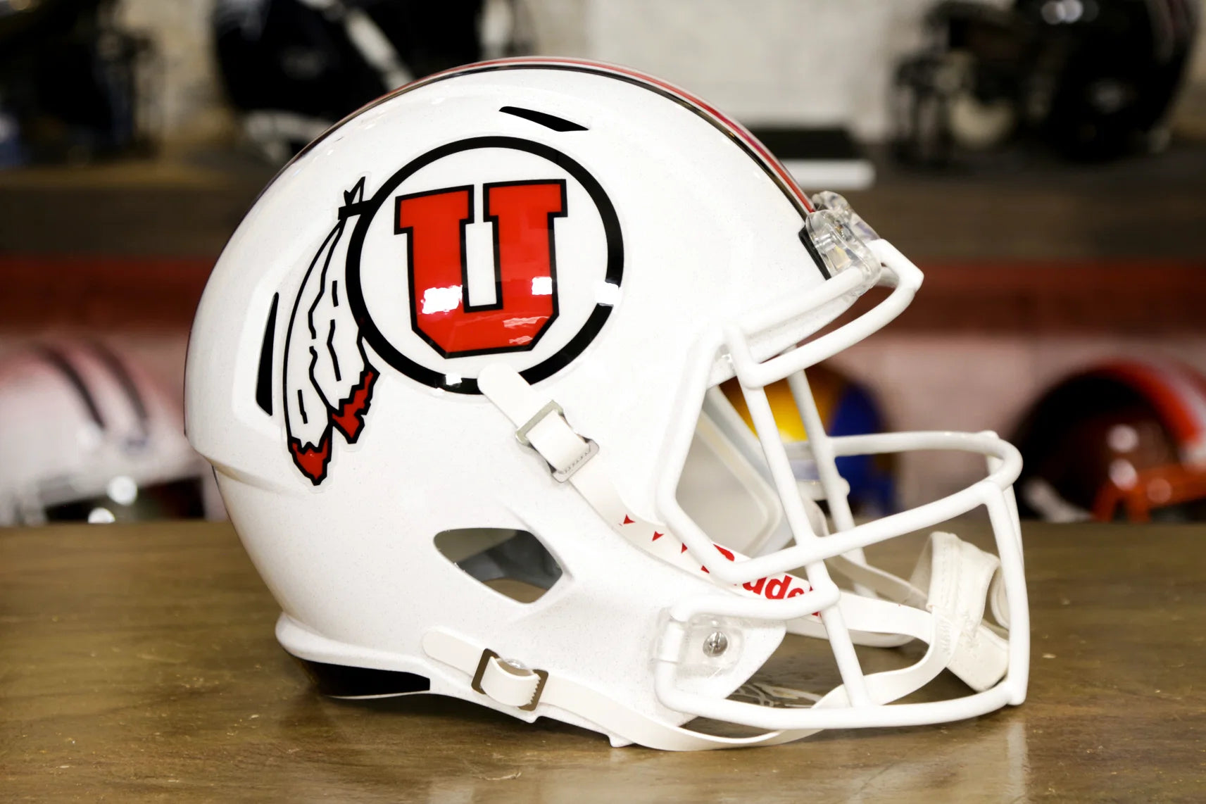 face on utah football helmet Utah Utes White Replica Speed