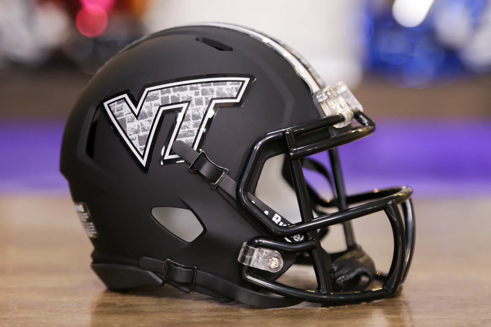 Virginia Tech Hokies Riddell Speed Mini Helmet Matte Black