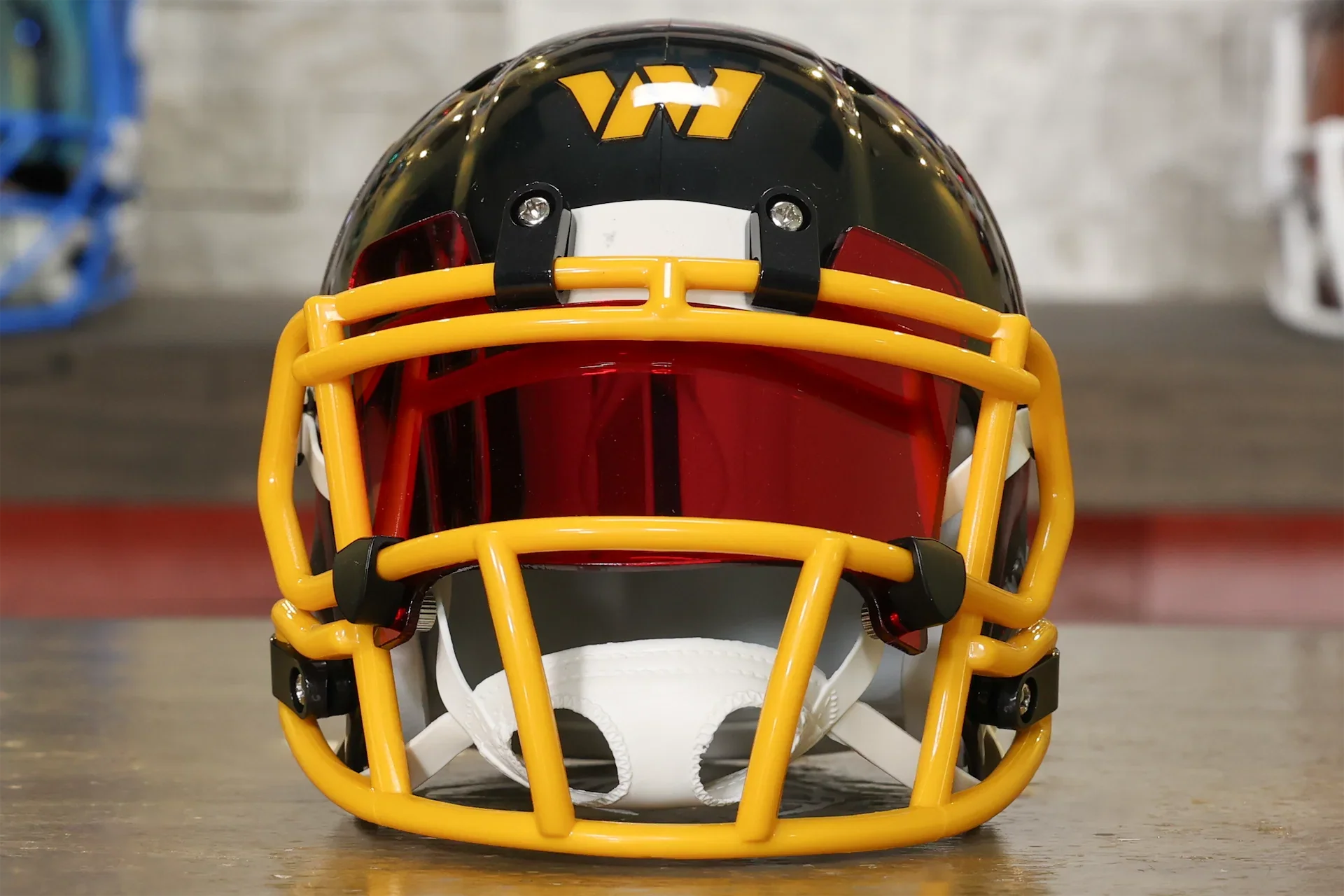 f7 helmet yellow Washington Commanders Riddell Speed Mini Helmet