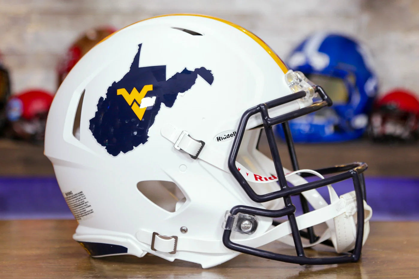 authentic wvu football helmets West Virginia Mountaineers Authentic Country Roads Speed Helmet
