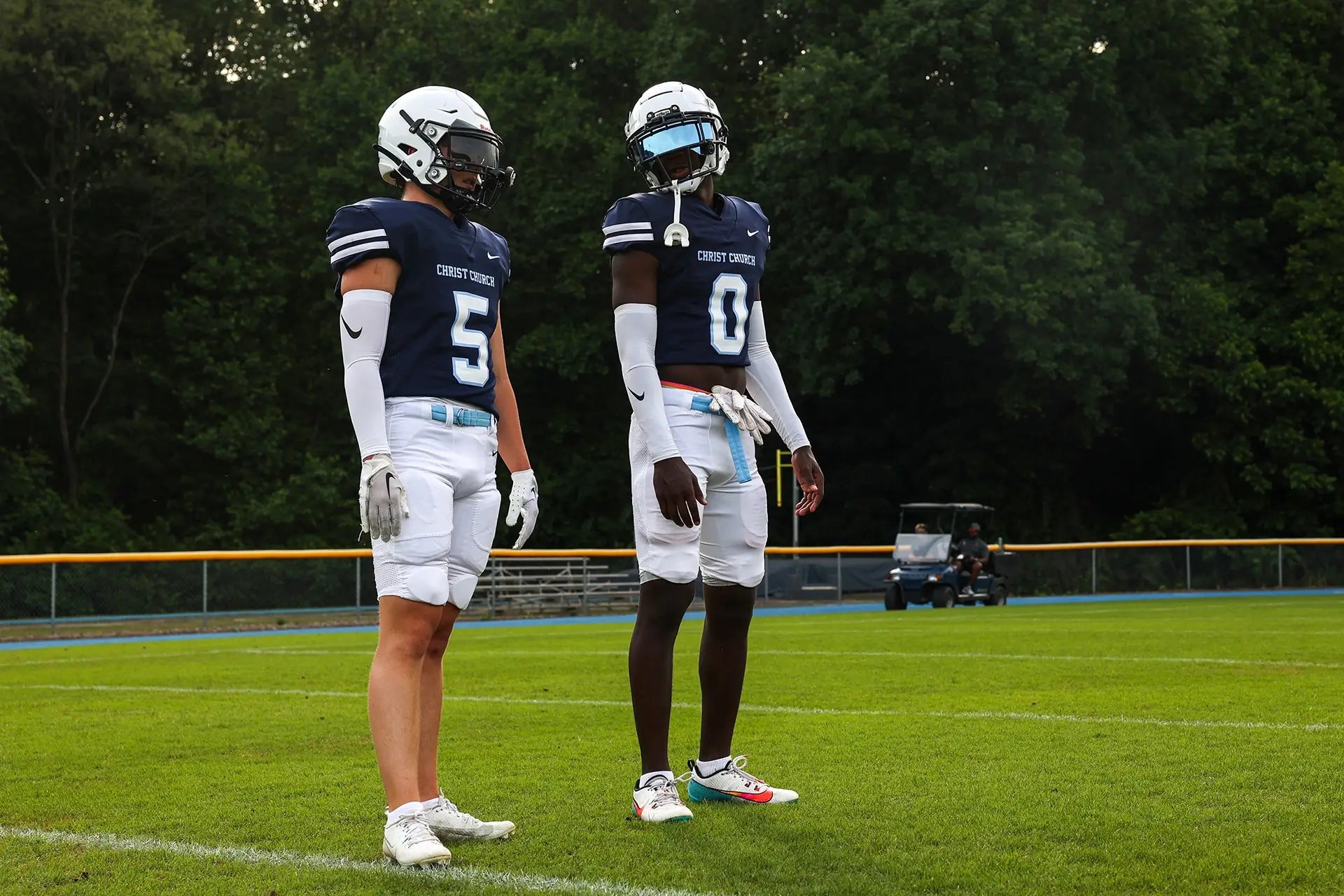 Football players on the field