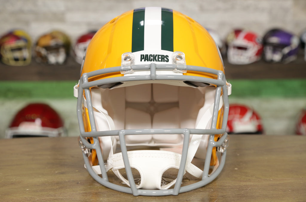 Green Bay Packers Riddell Speed Authentic Helmet at the Packers