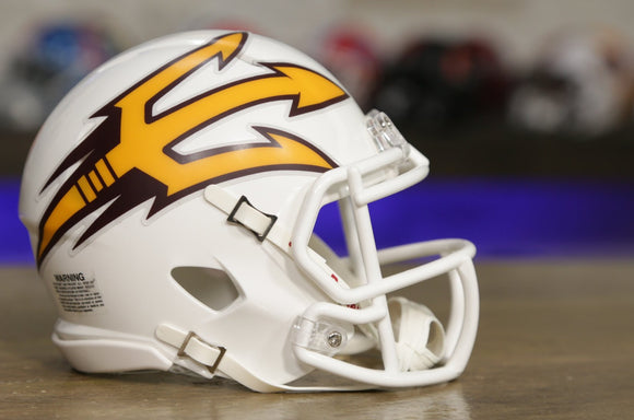 Arizona State Sun Devils Riddell Speed Mini Helmet - Metallic White