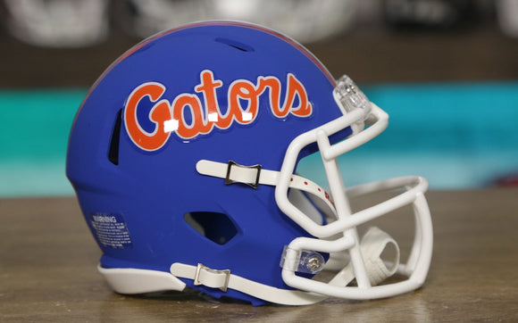 Florida Gators Riddell Speed Mini Helmet - Matte Blue w/ Script
